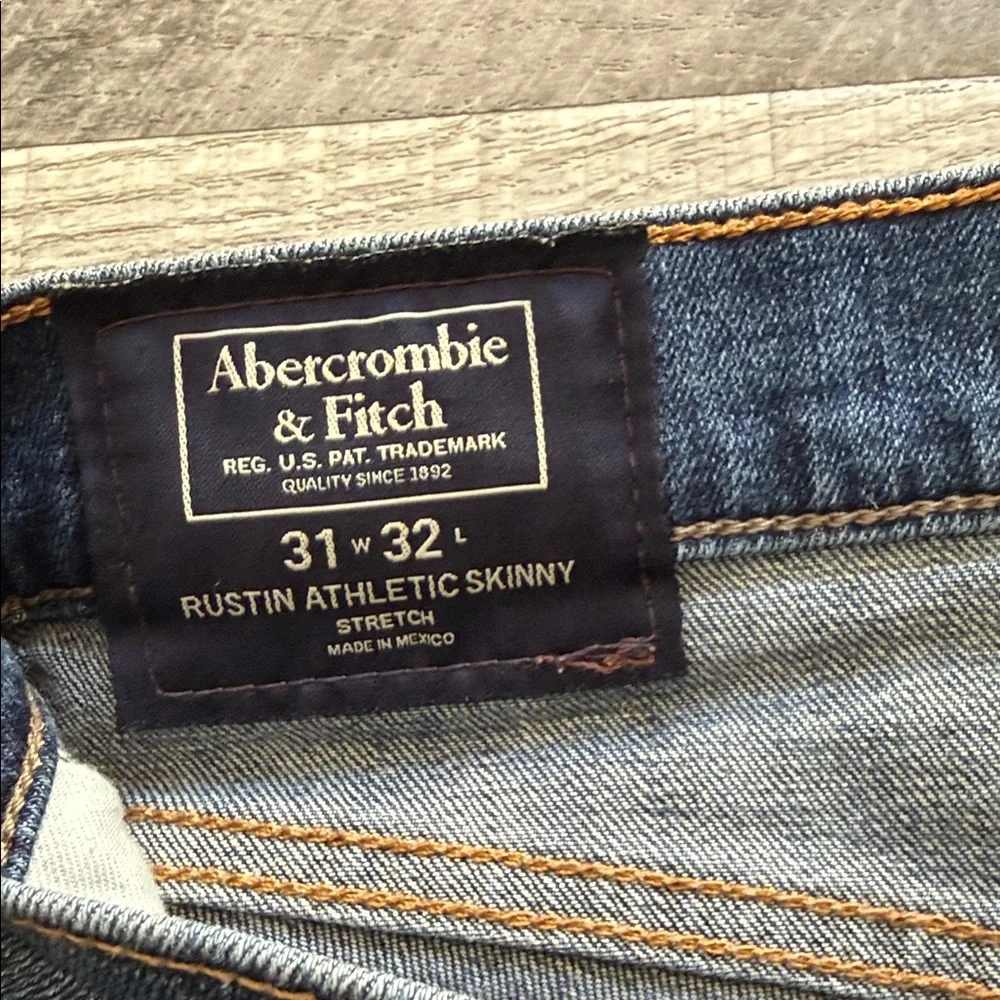 Abercrombie & Fitch Dark blue athletic slim stretch Jeans - Picture 2 of 7